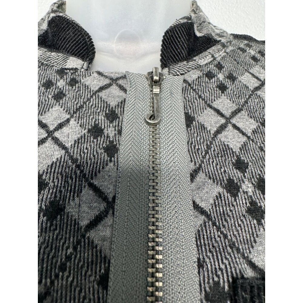 Juicy Couture Grey Puff Sleeve Full Zip Jacket SZ M Pockets Y2K 2000s - Picture 11 of 11
